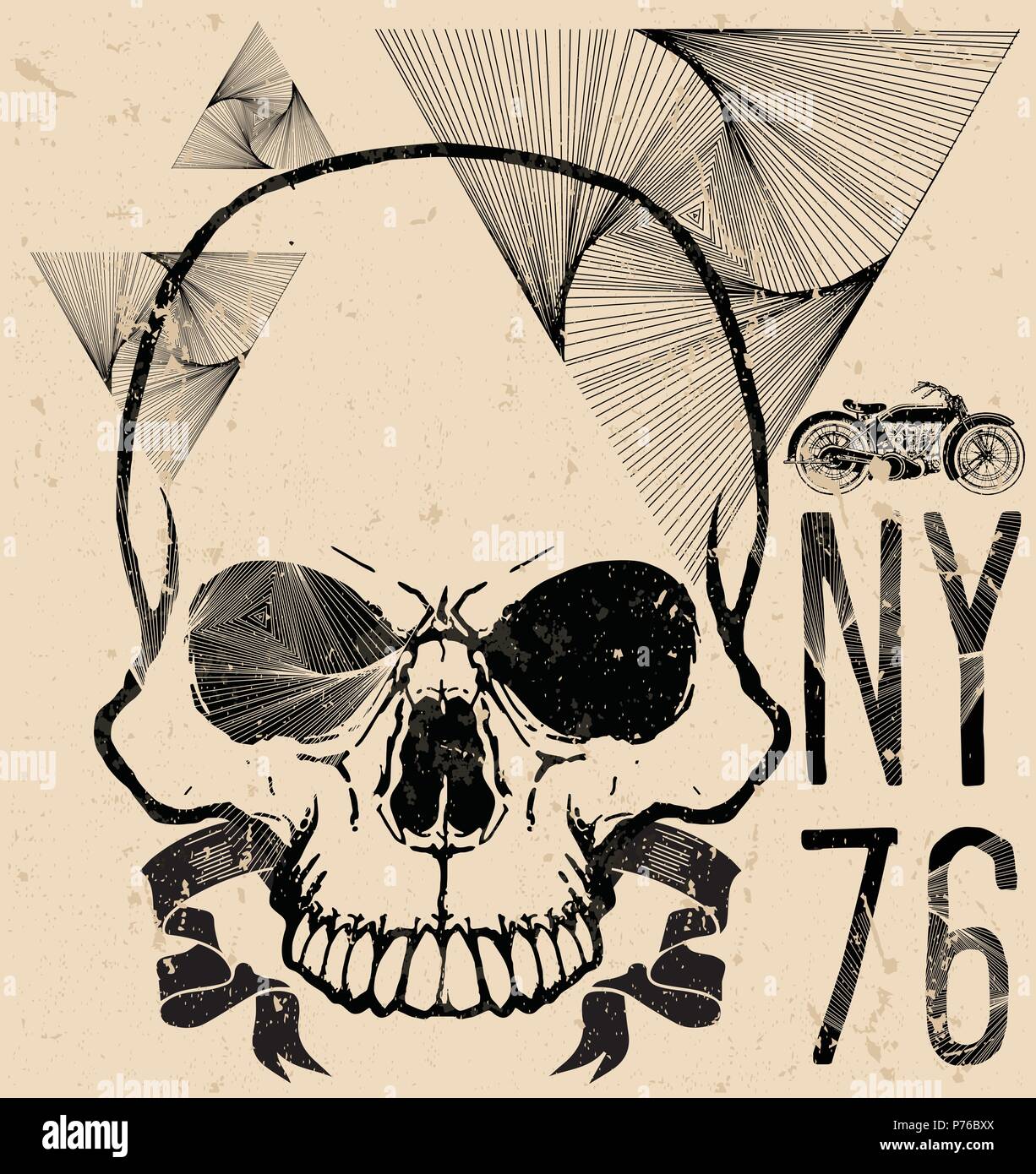 Skull T shirt Graphic Design Stock Vector Image & Art - Alamy