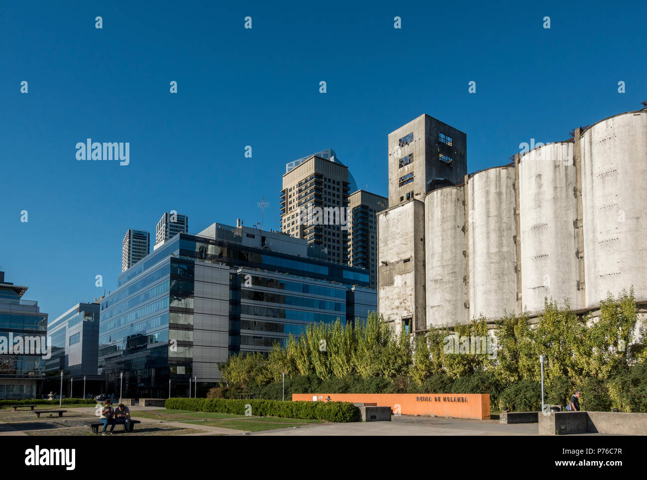 Old and new buildings at Puerto Madero, Buenos Aires, Argentina Stock Photo