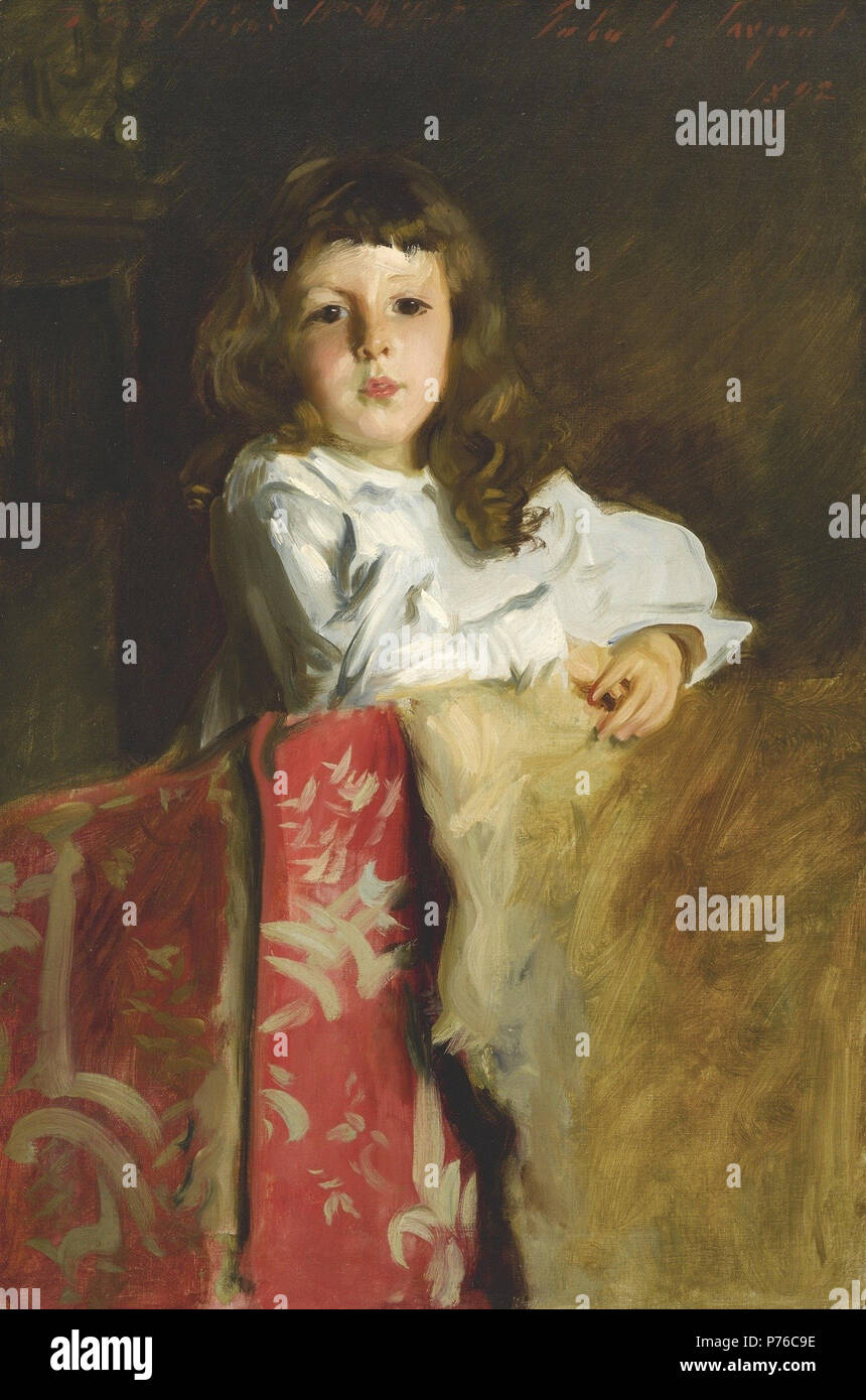 English: Portrait of John Alfred Parsons Millet by John Singer Sargent, 1892, 36 1/4 x 24 1/8 in, San Diego Museum of Art . 1892 210 John Alfred Parsons Millet Stock Photo