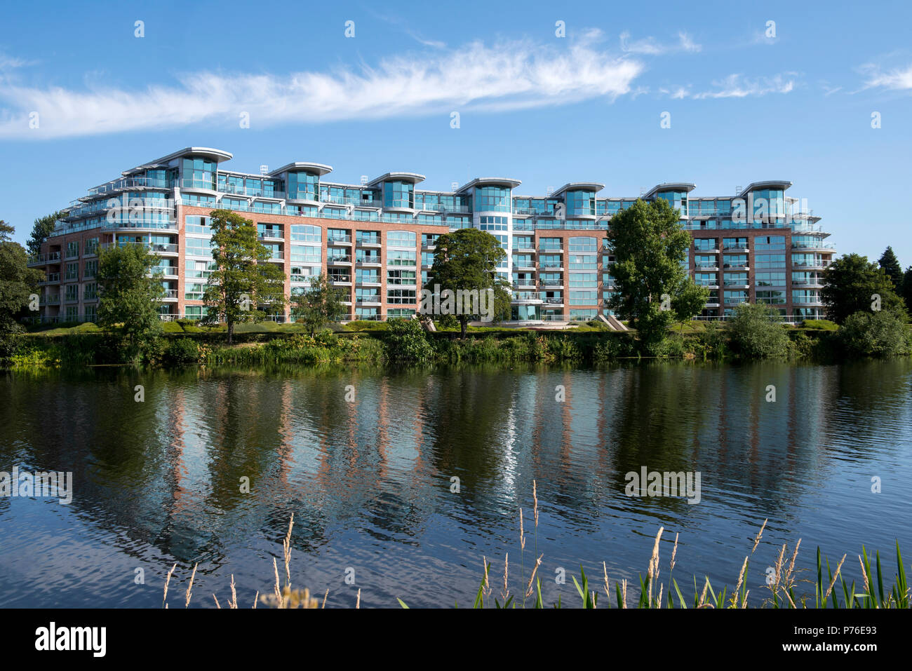 Apartments next to the water on River Crescent, Waterside Way in Nottingham, England UK Stock