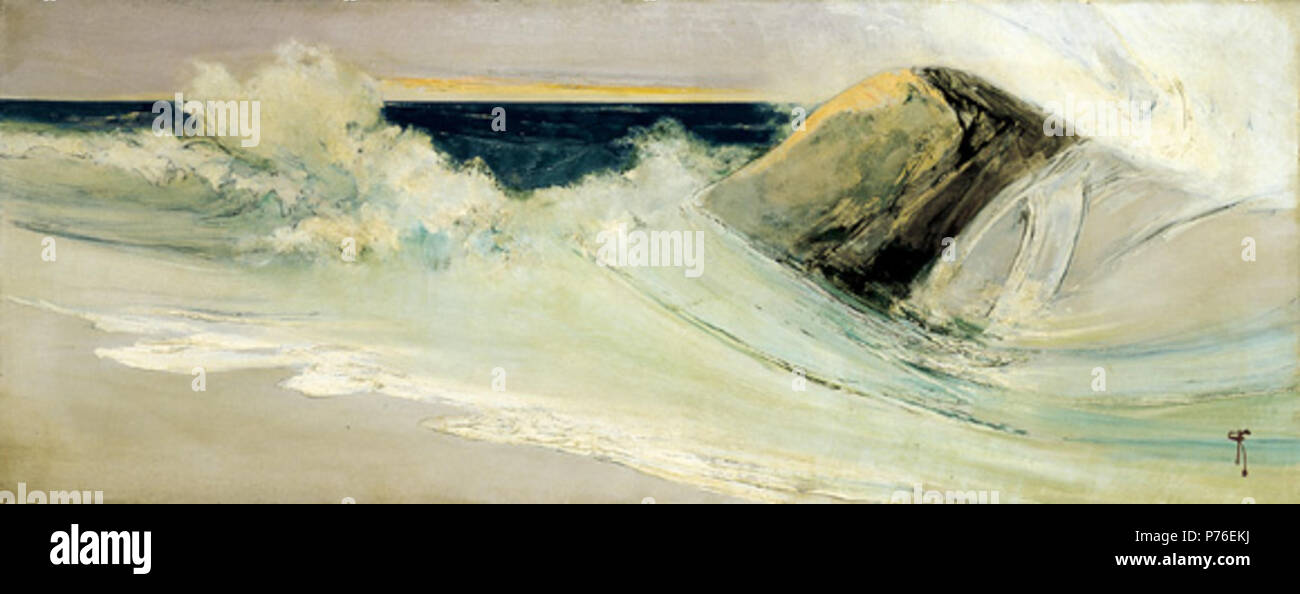 空と海　ガッシュ画 Japan, art, waves hi-res stock photography and images - Alamy