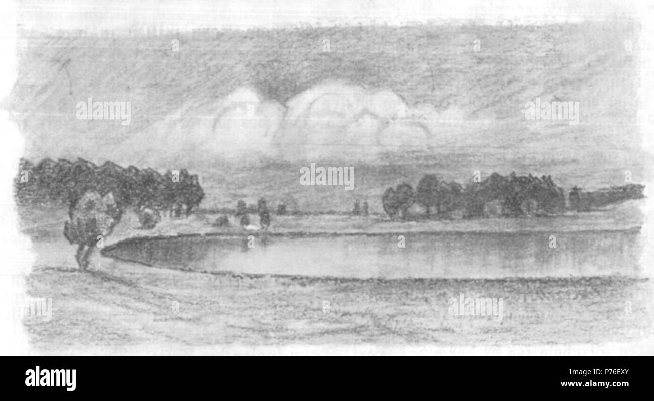 Deutsch: Originalbildunterschrift: Der berühmte Koboldsee. 1878. 1878 229 Wilibald von Schulenburg055 Stock Photo