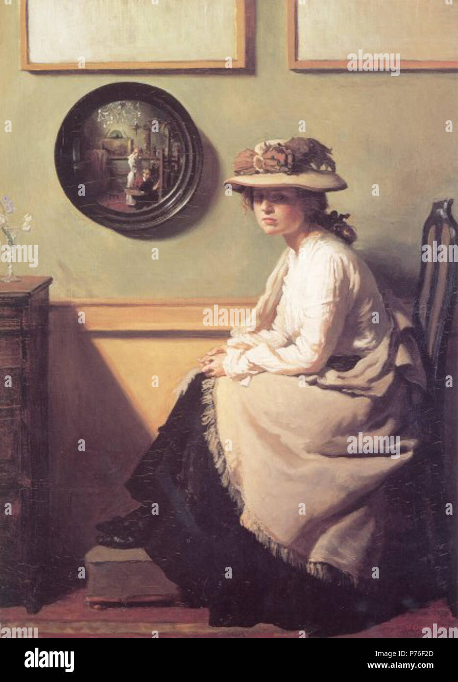 . French: Le Miroir The Mirror  1900 230 William Orpen The Mirror Stock Photo