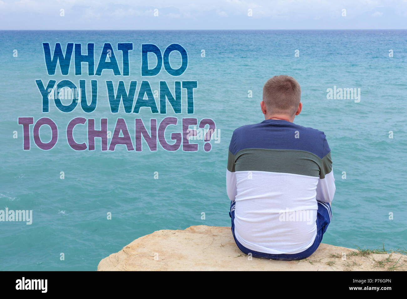 Writing note showing What Do You Want To Change Question. Business ...