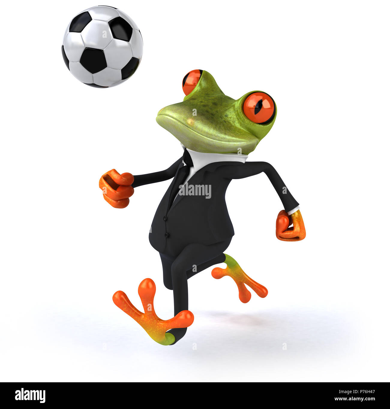 Fun frog - 3D Illustration Stock Photo - Alamy
