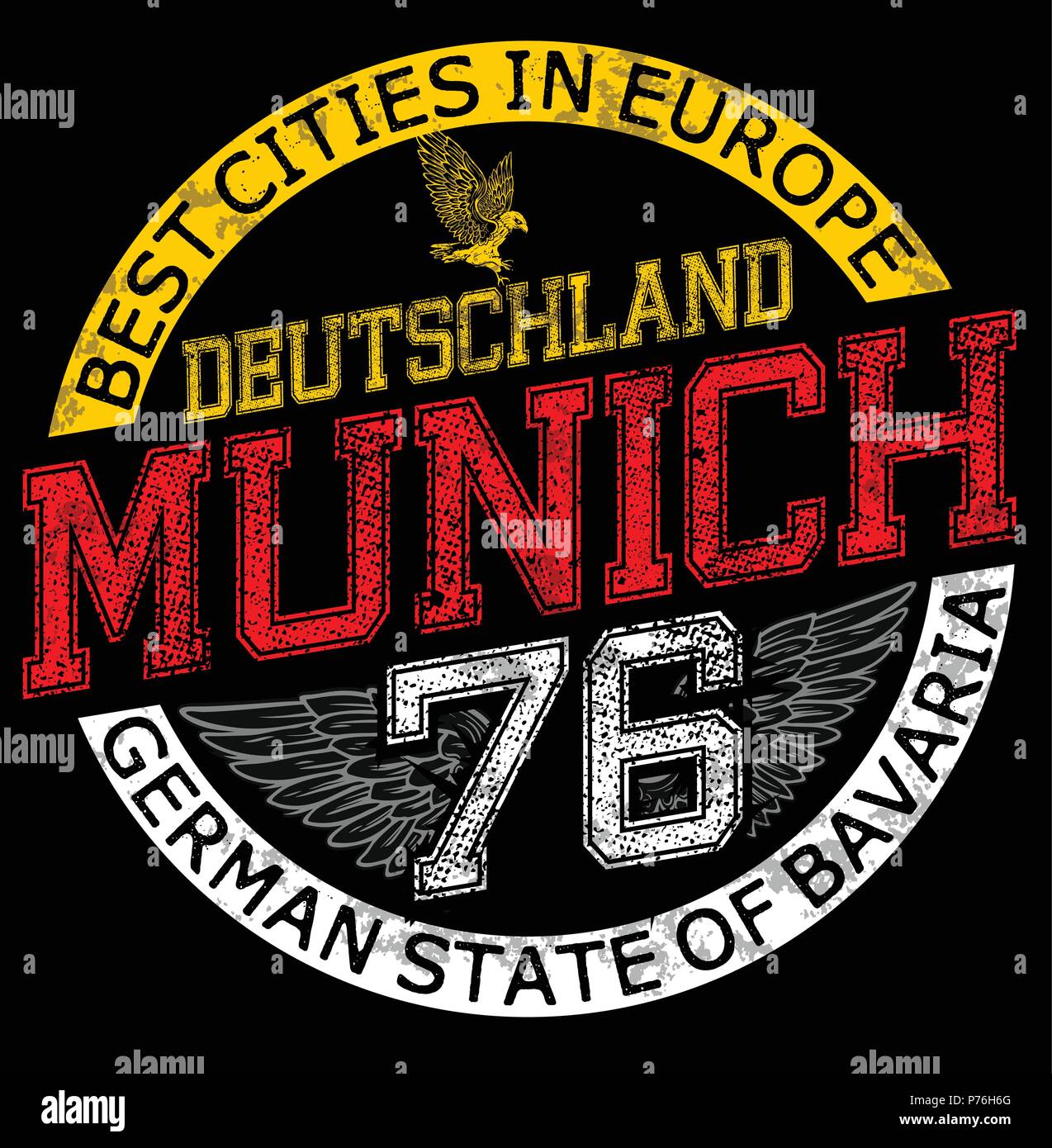 Vector illustration Munich,Germany,stylish graphics design for t-shirts,vintage  design,T-shirt Graphics,Munich canvas print,Munich Typography,varsity Stock  Vector Image & Art - Alamy