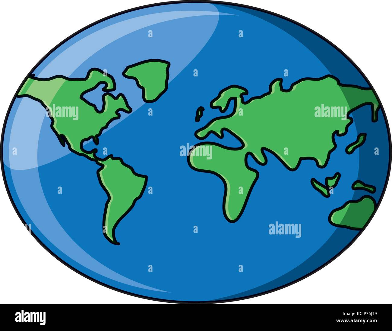 earth planet icon over white background, vector illustration Stock ...