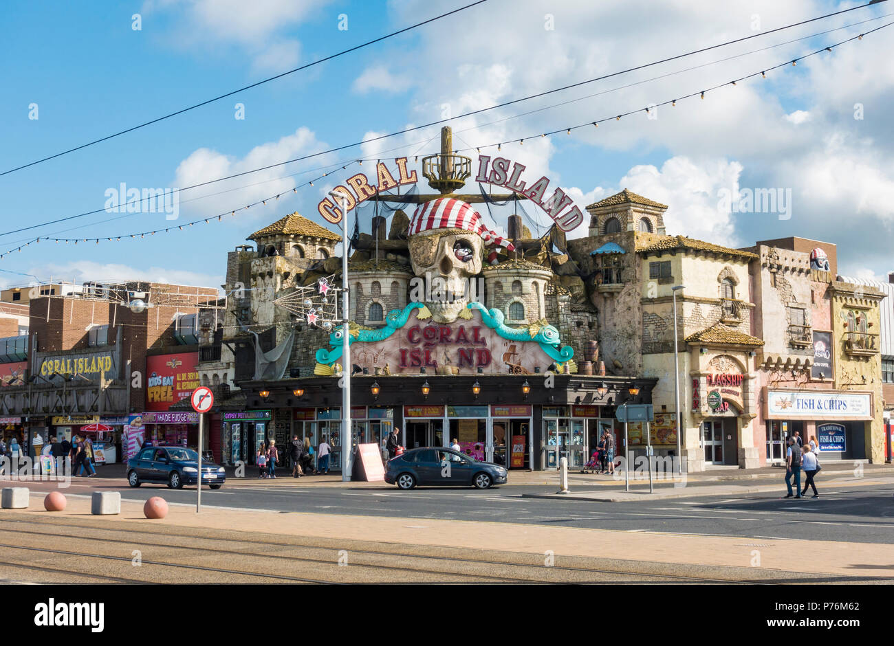 Coral Island Amusement Arcade in Blackpool Stock Photo - Alamy