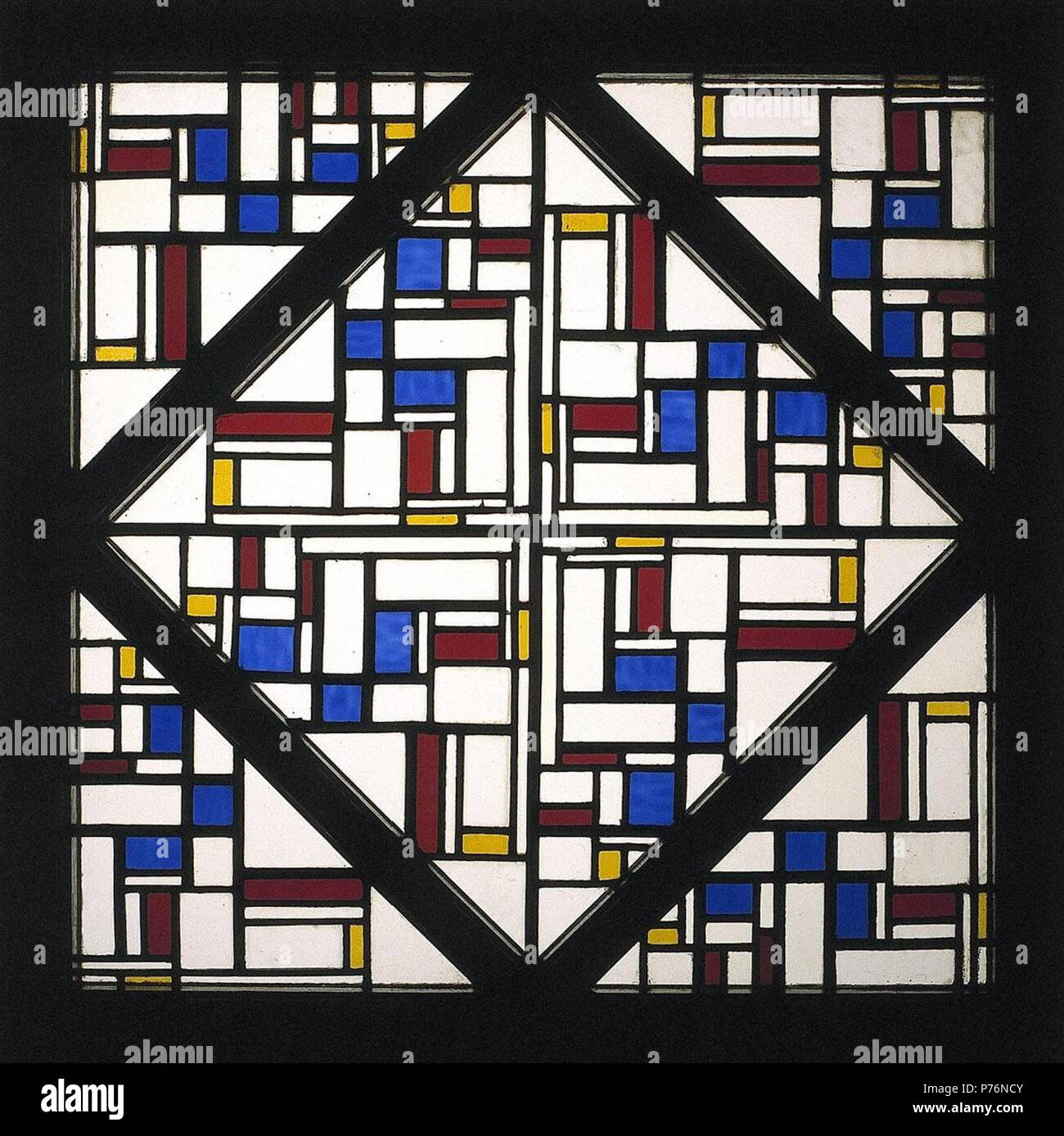 . StainedGlass Composition III 1917 221 Theo van Doesburg