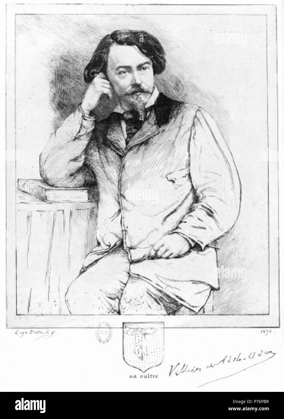 Portrait d'Auguste de Villers de L'Isle-Adam (1838-1889) par Loÿs ...