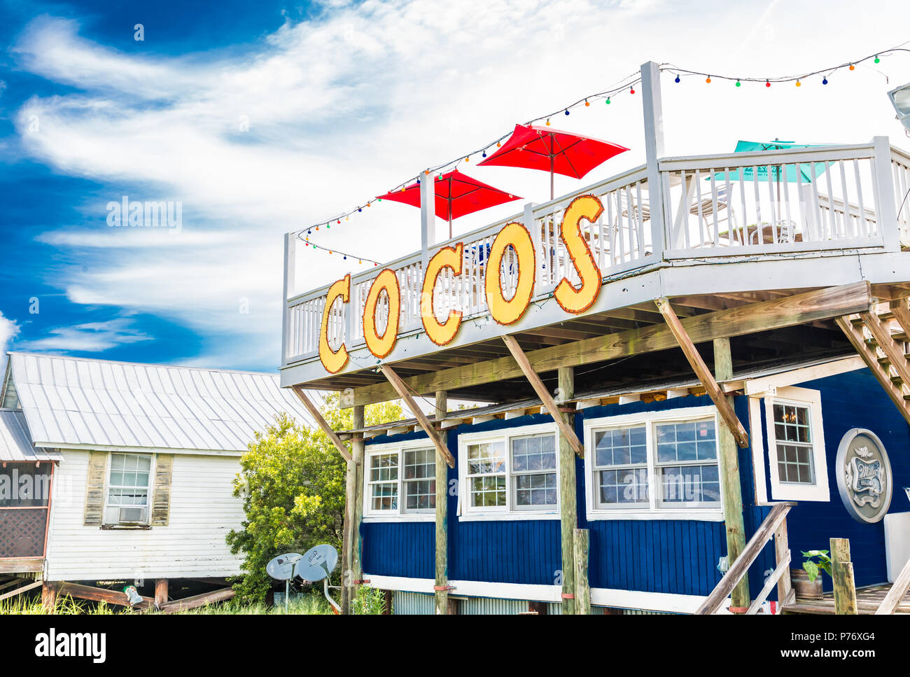 Coco's Seafood on Tybee Island, Stock Photo Alamy