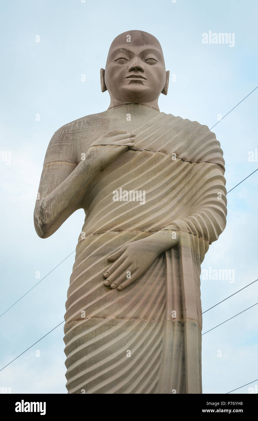 Ancient Giant Buddha Statue in Bodhgaya, India. Bodhgaya is the most