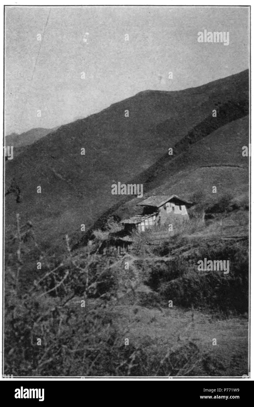 English: 'A Fortified Post.' Facing page 144 of book. 1913 1 A Wayfarer in China fp 144b Stock Photo