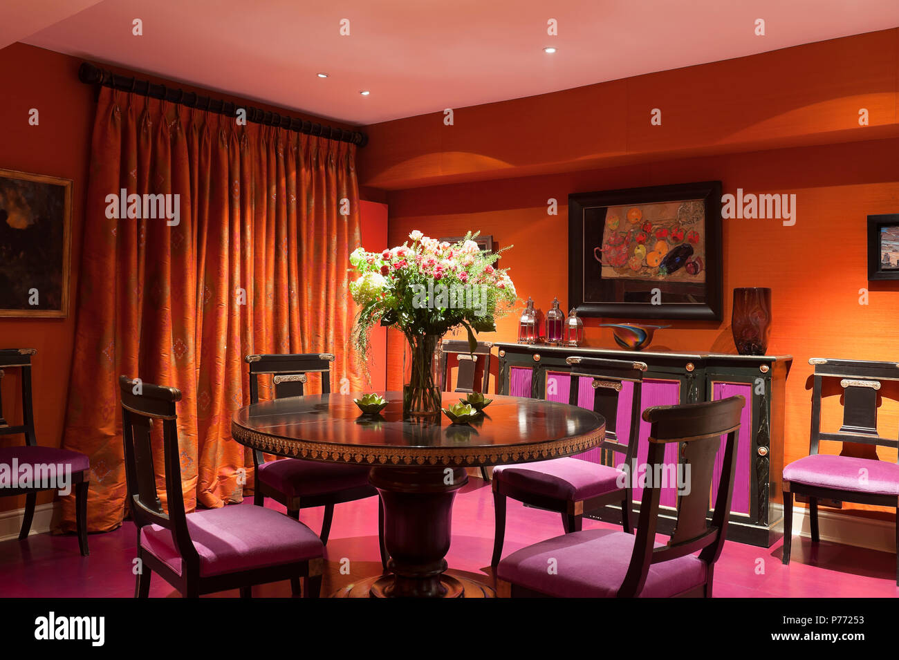 Plum Dining Room Chairs : Contemporary White Dining Room With Plum Colored Dining Chairs Luxe Interiors Design / Many people associate the purple with royalty.