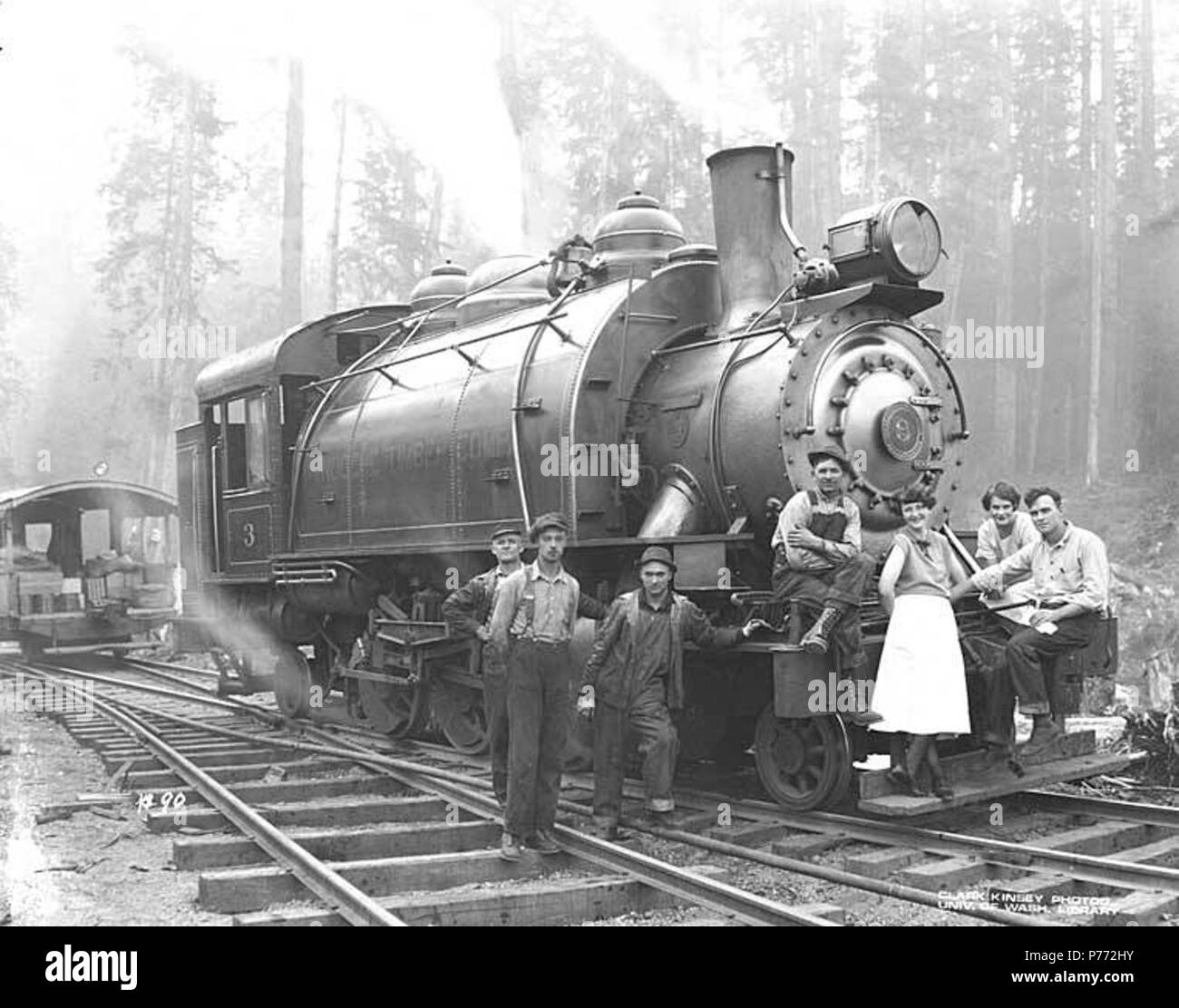 Timber Train Engine Named truck Black and White Stock Photos & Images - Alamy