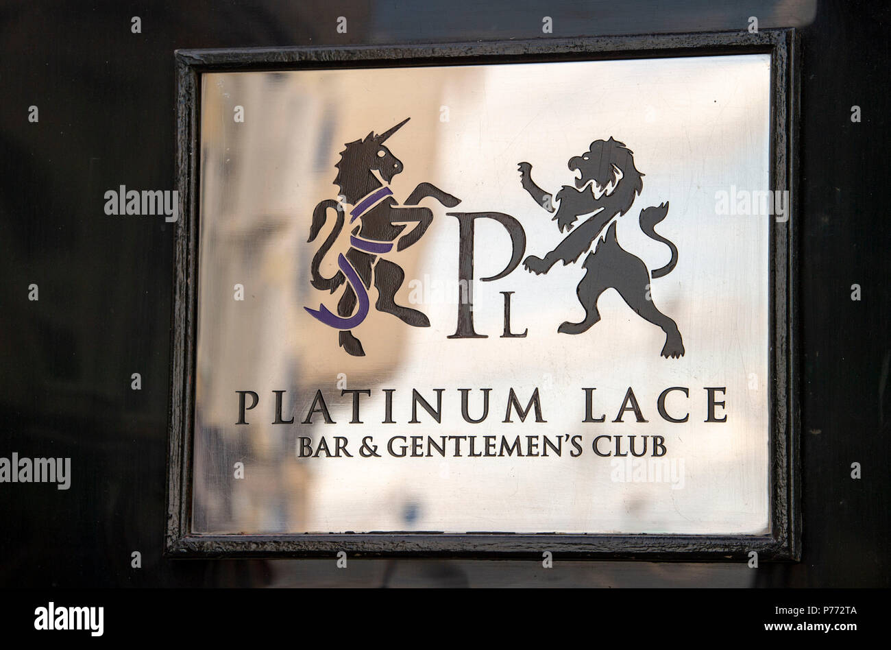 Platinum Lace bar and gentleman club with lap dancing in East Street Brighton UK Stock Photo