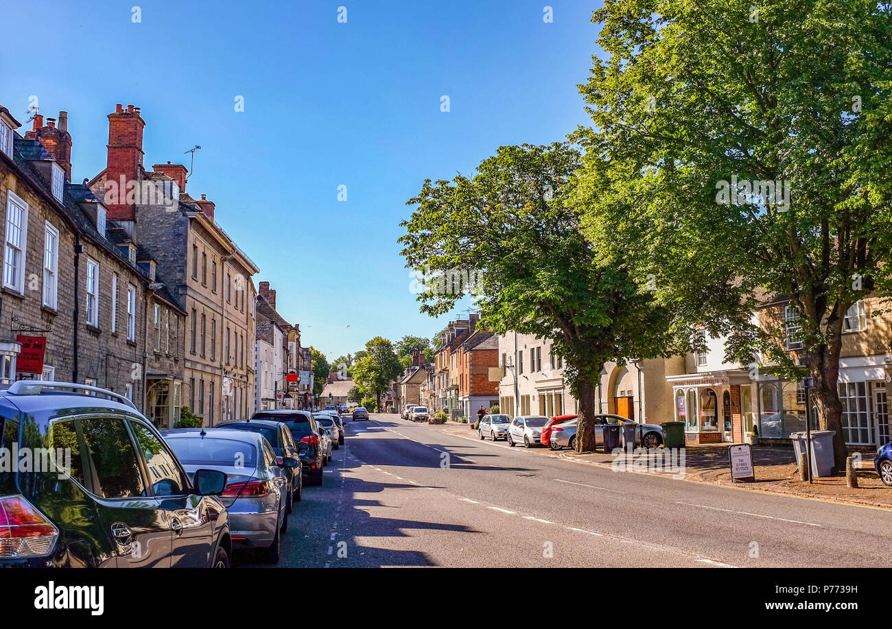 Quaint small Oxfordshire town of Woodstock . Woodstock is a historic town just to the north of Oxford. UK Stock Photo
