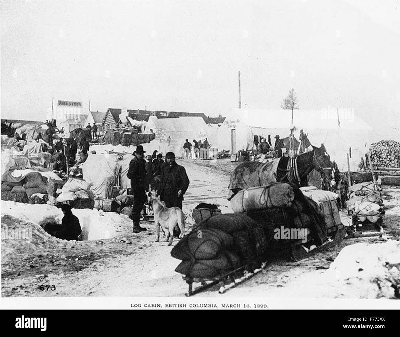 English Log Cabin Showing The Canadian Customs Station British