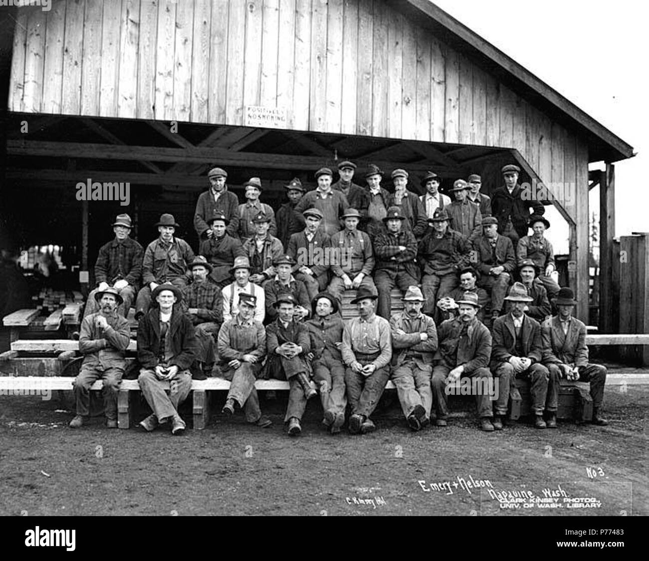. English Lumber mill crew, Emery and Nelson, Inc., ca. 1917 . English