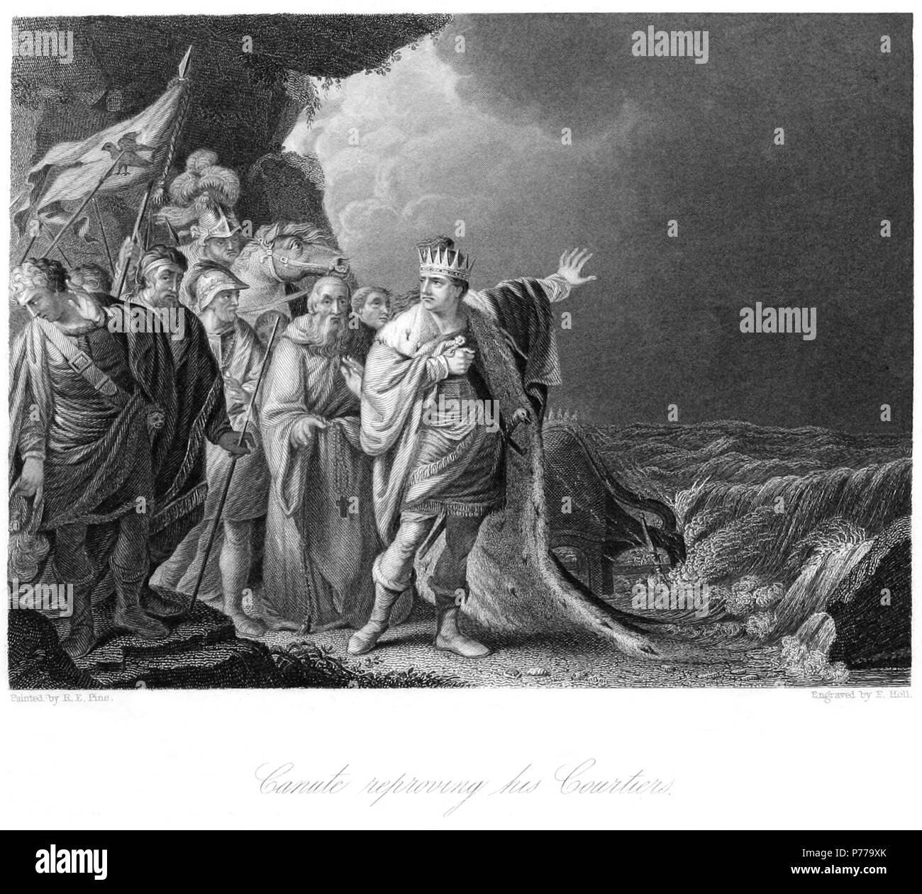 12 Canute Reproving His Courtiers Stock Photo Alamy