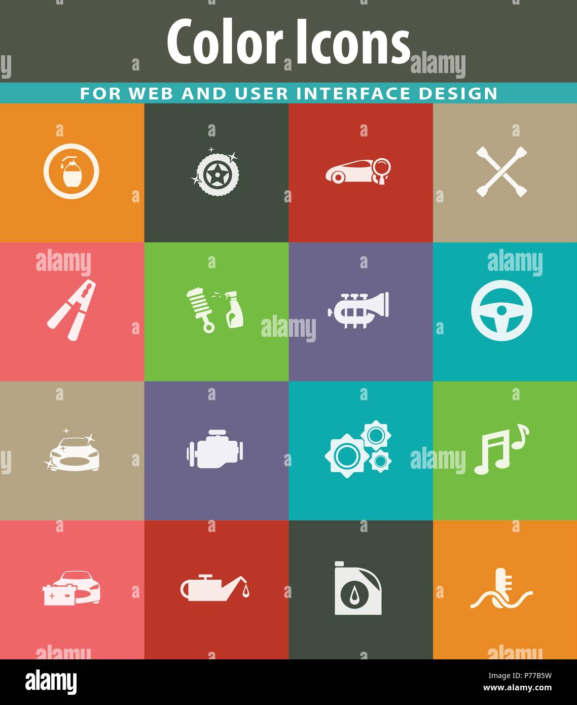 Car shop icons set Stock Vector Image & Art - Alamy