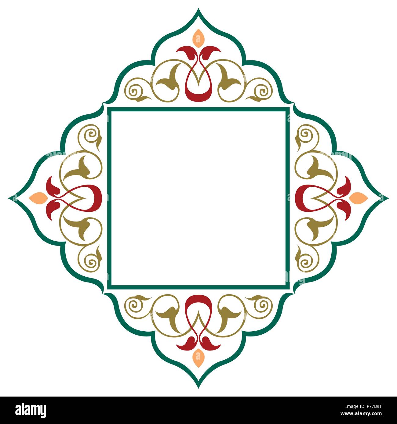 Ornamental luxury frame, hand crafts Stock Vector