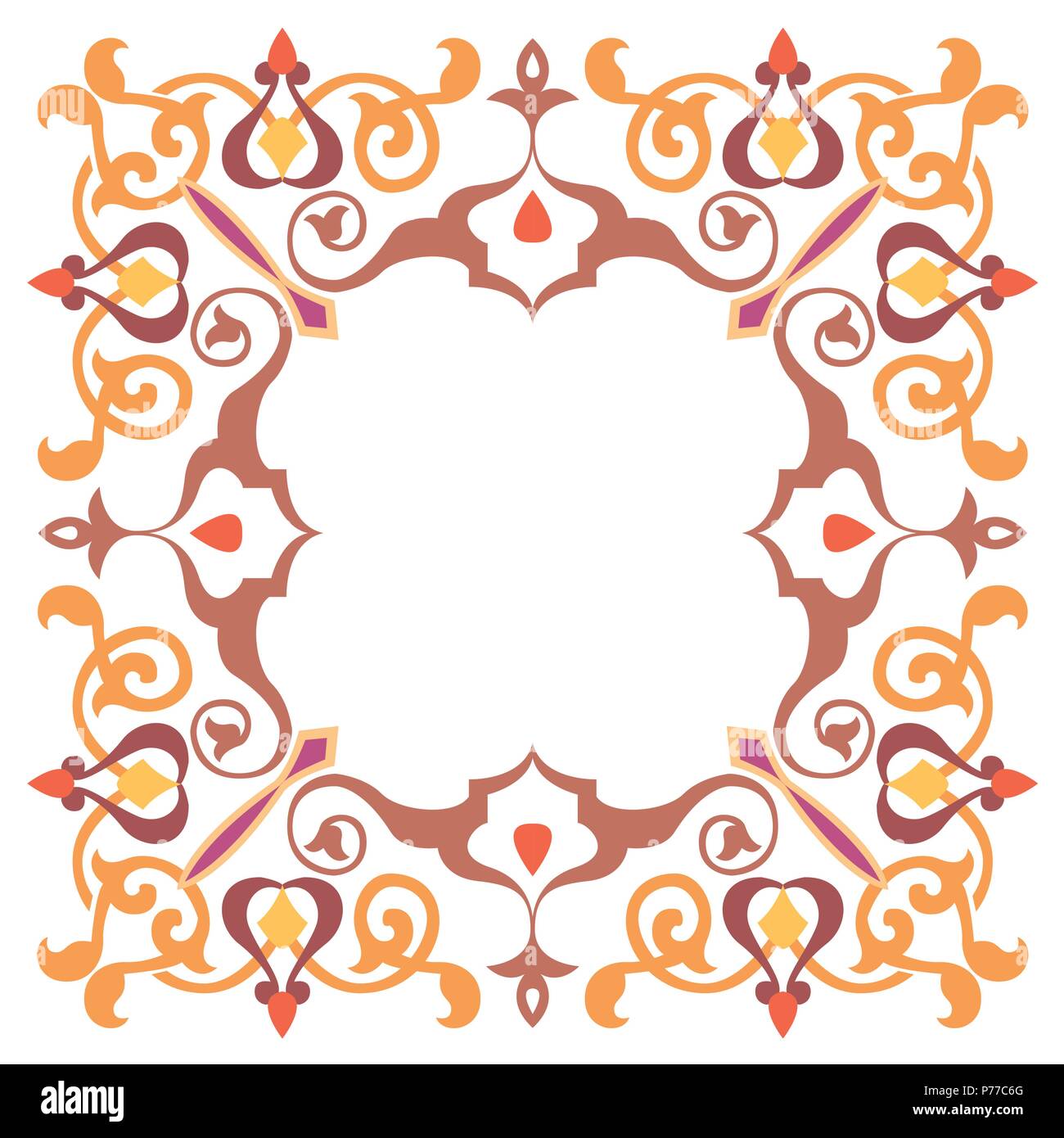 Ornamental luxury frame, hand crafts Stock Vector