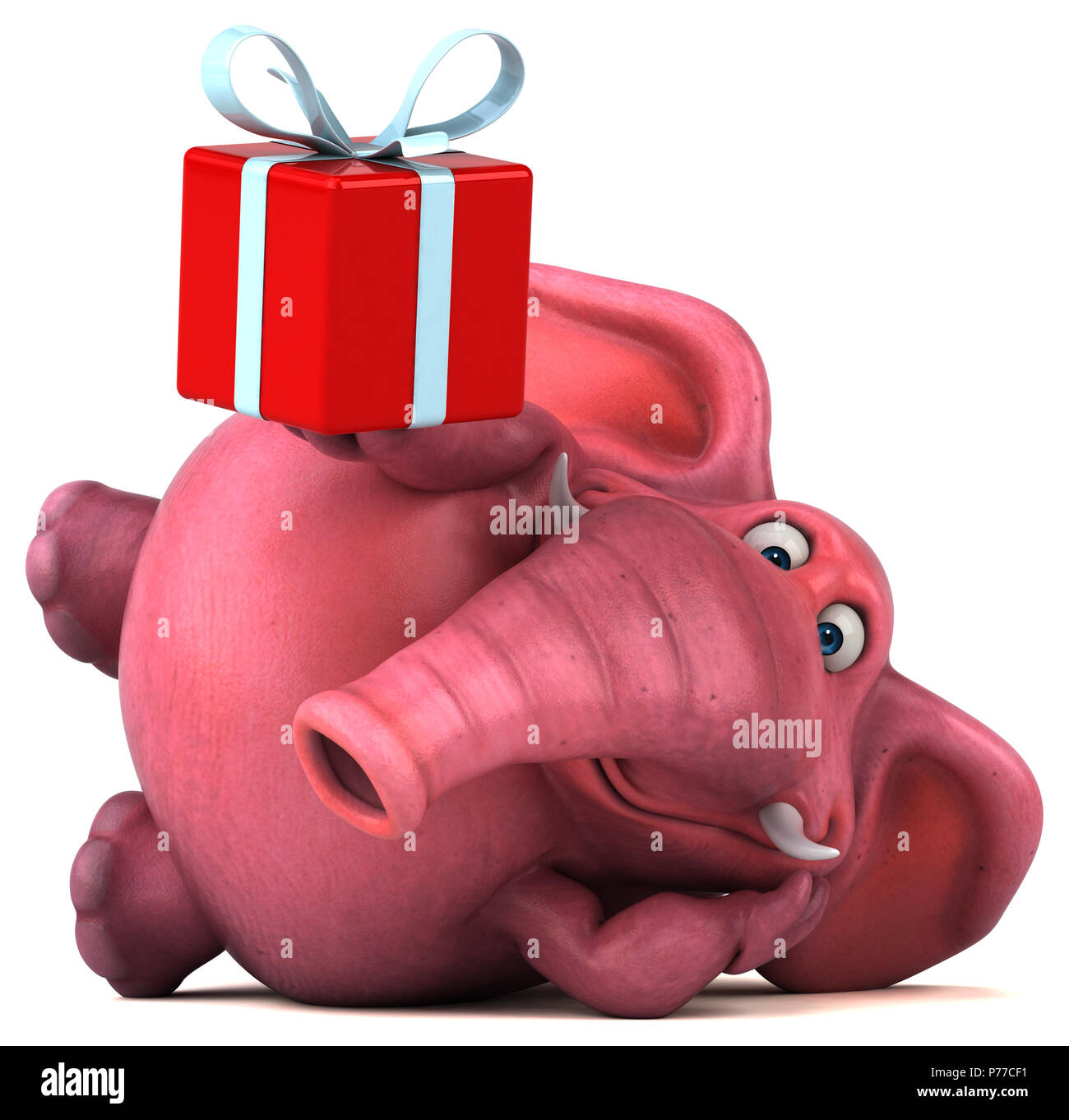Pink elephant 3D Illustration Stock Photo Alamy
