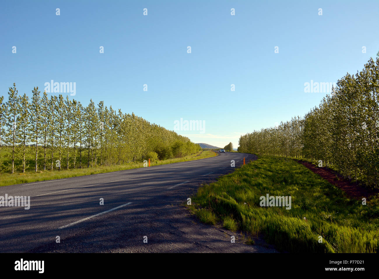 Asphalt Road In the Countryside of Iceland Stock Photo - Alamy