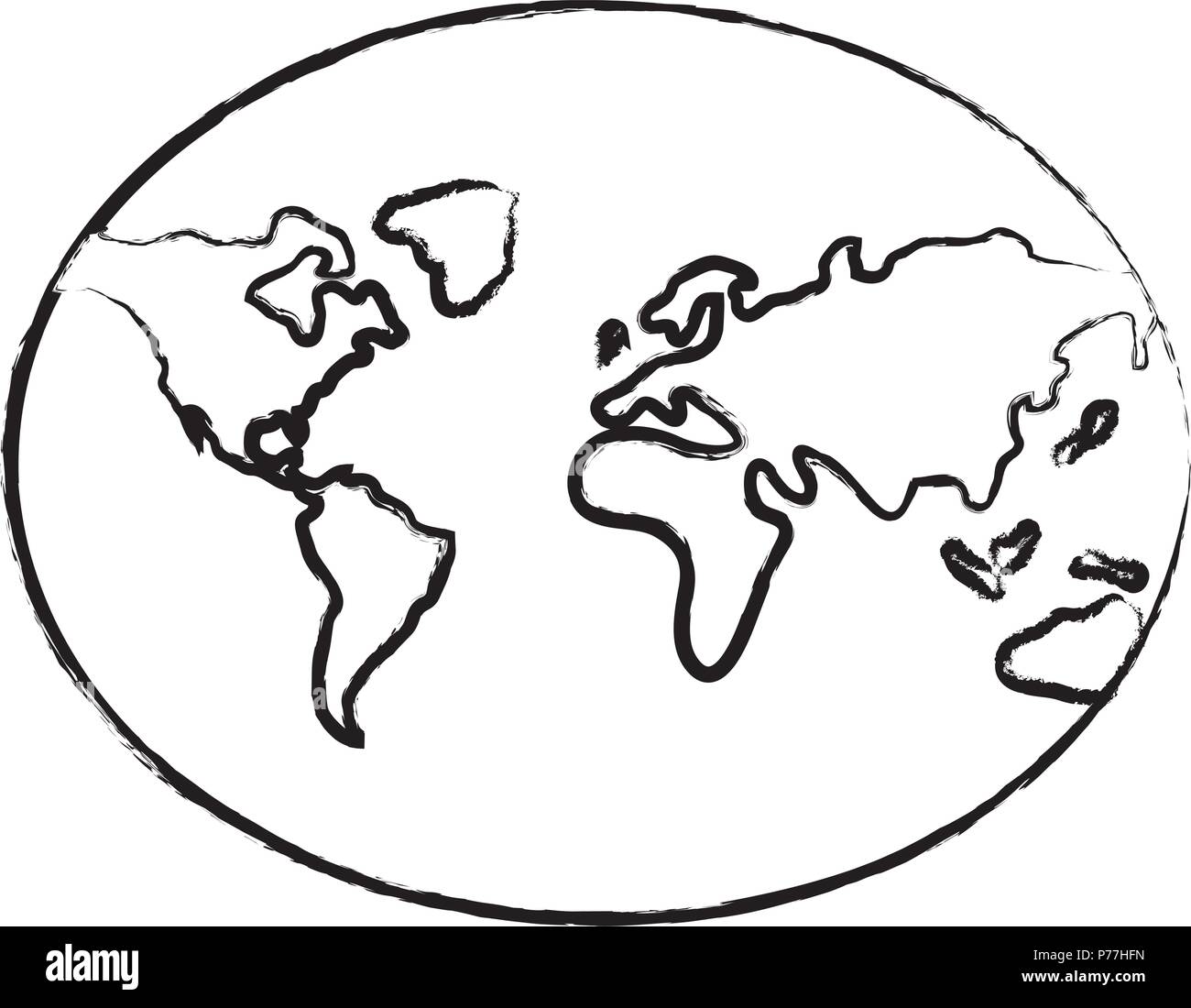 earth planet icon over white background, vector illustration Stock ...