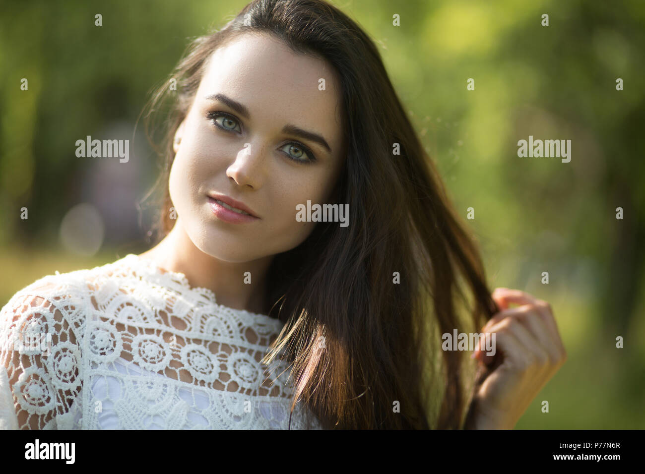 Girl in forest hi-res stock photography and images - Alamy