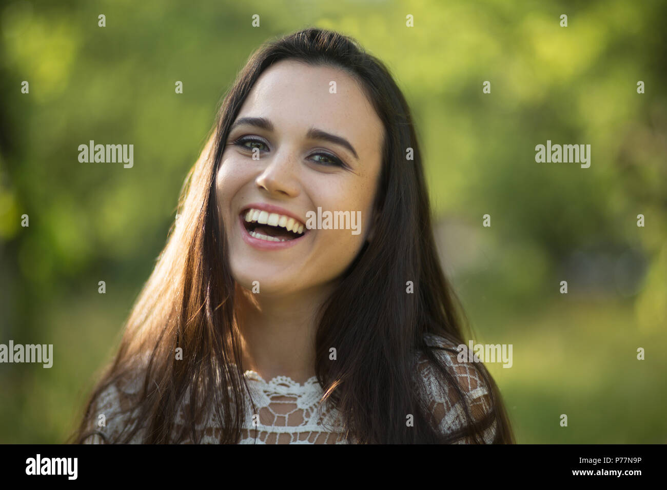 Girl in forest hi-res stock photography and images - Alamy