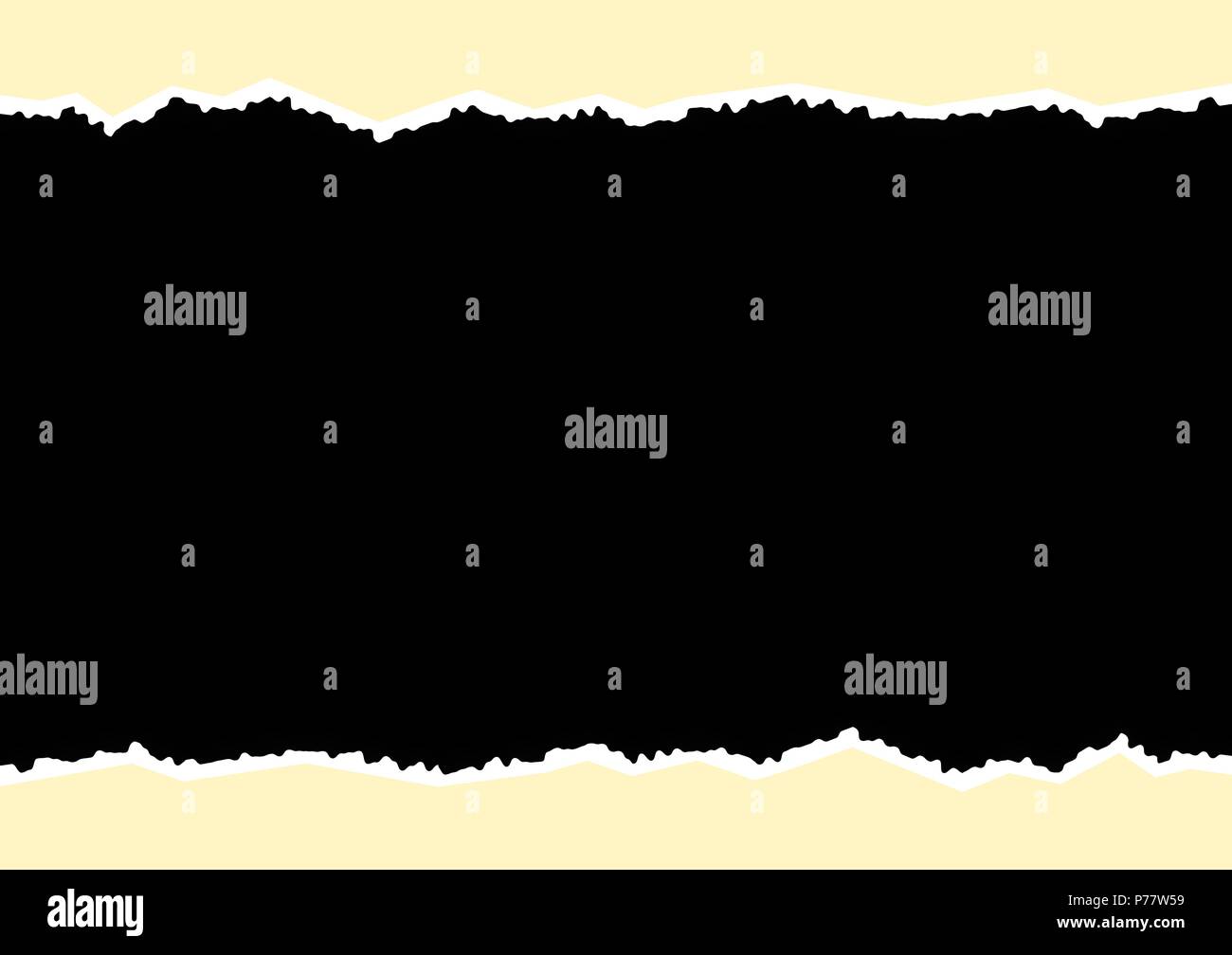 Torn edges of paper template for photoframe design element. Vector illustration Stock Vector