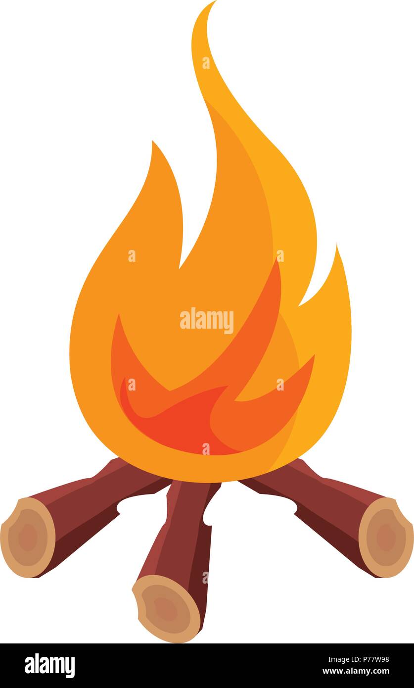 bonfire icon over white background, vector illustration Stock Vector ...