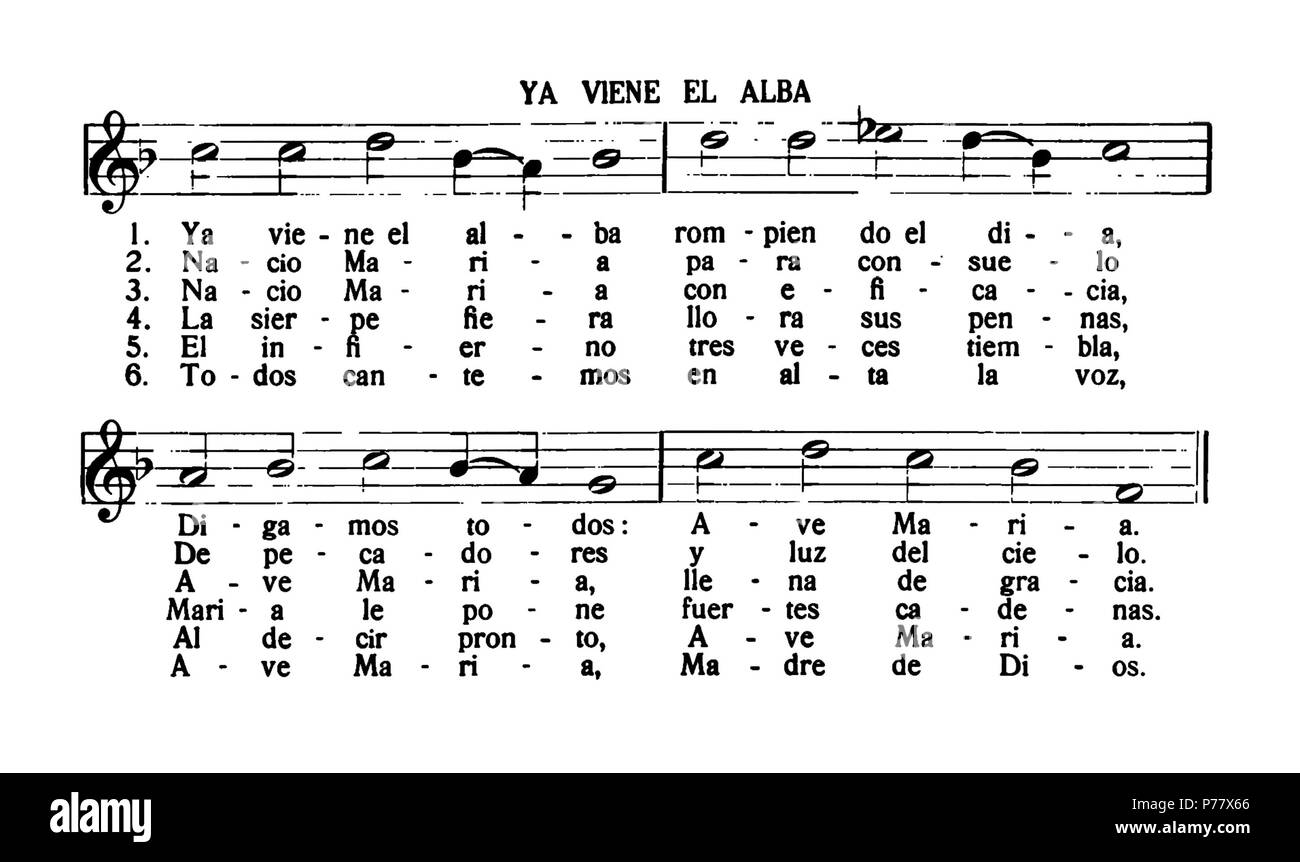 57 Spanish Morning Hymn Stock Photo