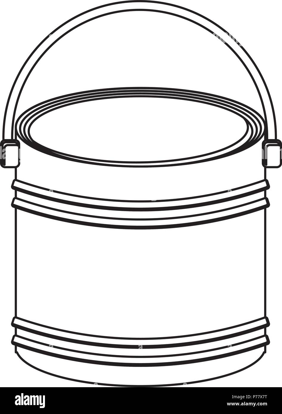 paint bucket icon over white background, vector illustration Stock ...