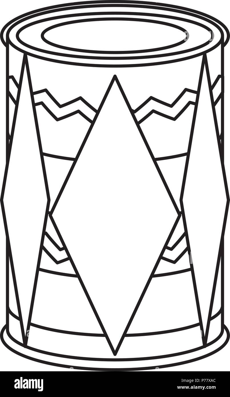 Dholak clipart black and white