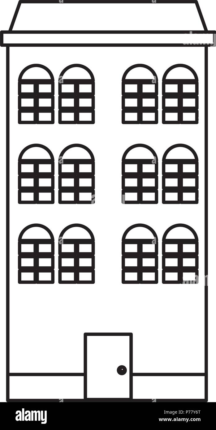 city building icon over white background, vector illustration Stock ...