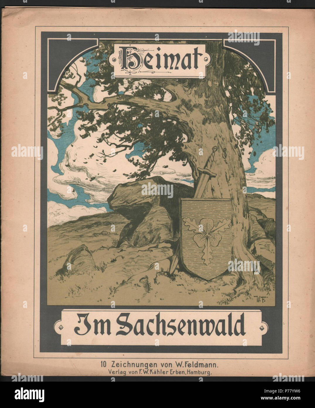 Heimat. Im Sachsenwald. Verlag von F. W. Kähler Erben, Hamburg . Unknown  date 69 Wilhelm Feldmann - Im Sachsenwald00 Stock Photo - Alamy