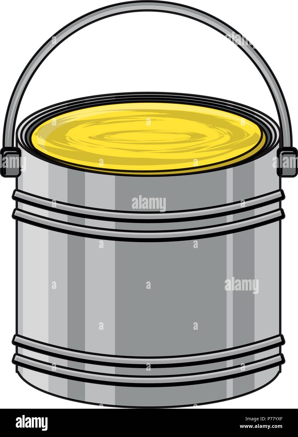 paint bucket icon over white background, vector illustration Stock ...