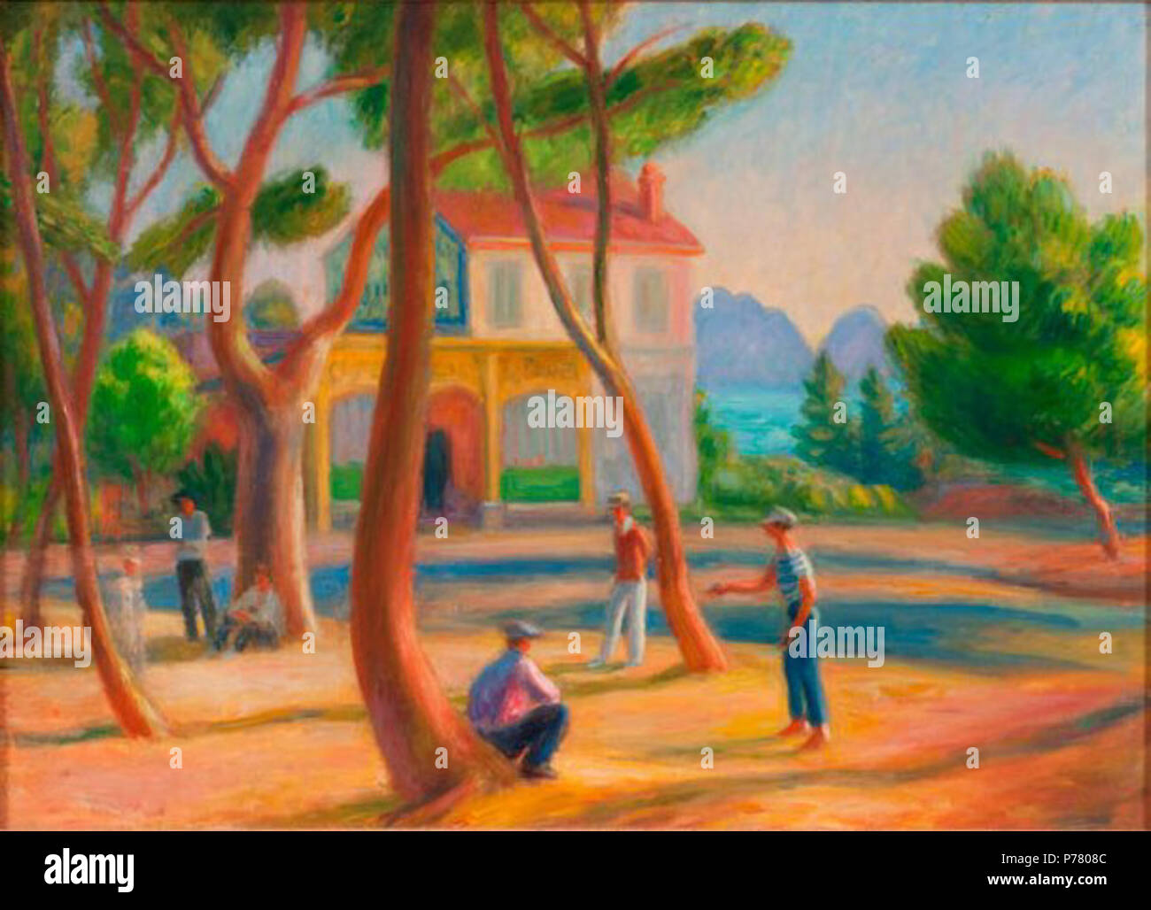 English: Bowlers, La Ciotat, 1930, William Glackens, Oil on canvas, Nova  Southeastern University Museum of Art, Fort Lauderdale . 1930 1 'Bowlers,  La Ciotat', 1930, William Glackens, Nova Southeastern University Museum of  Art Stock Photo - Alamy