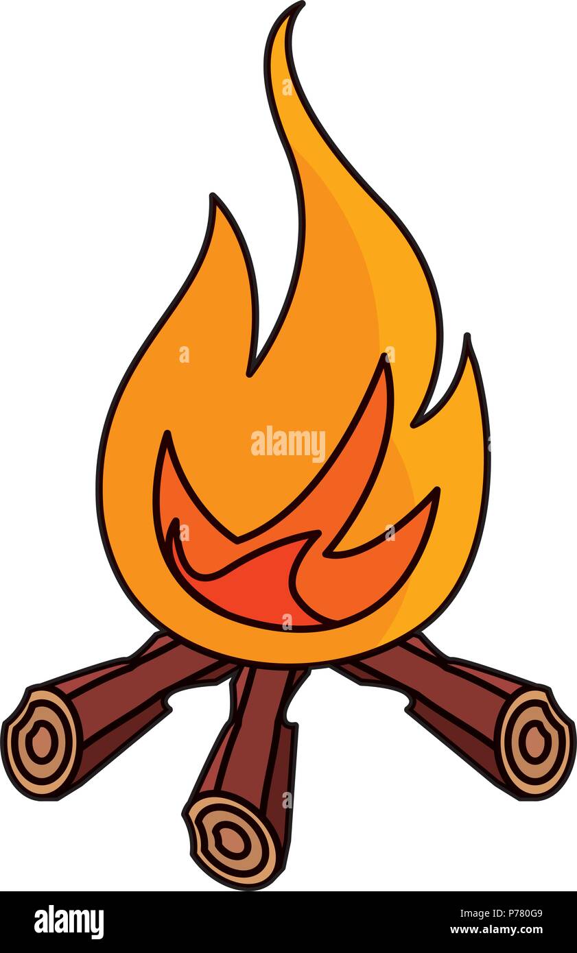 bonfire icon over white background, vector illustration Stock Vector ...