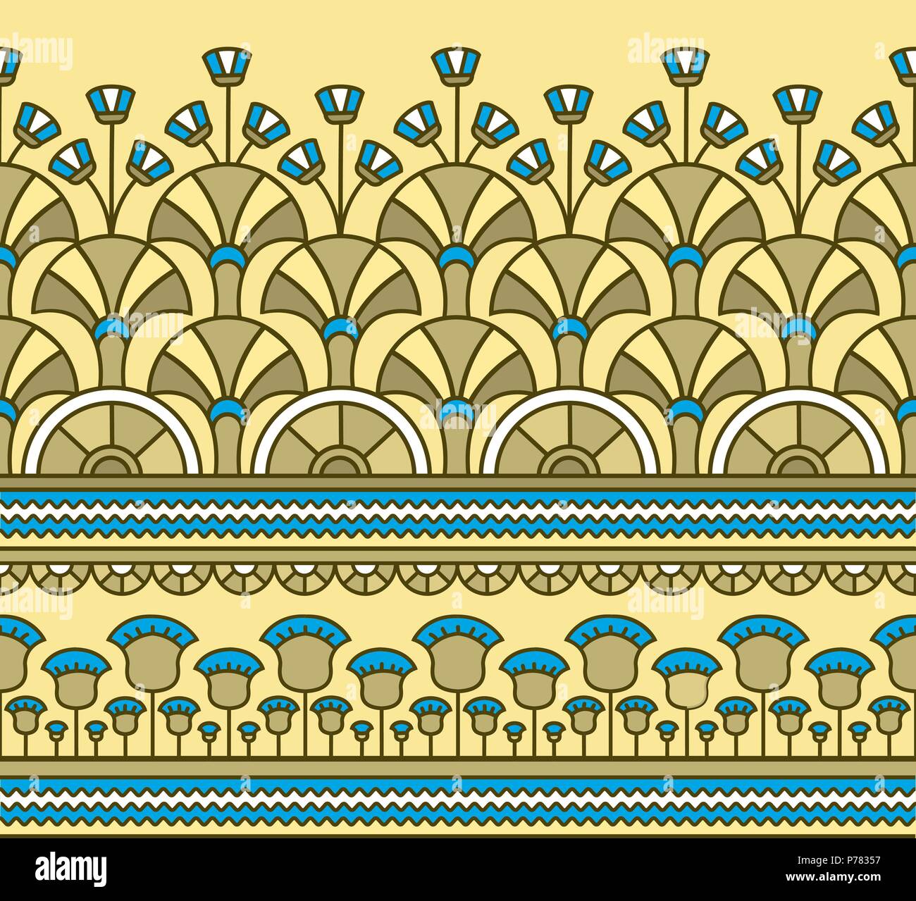 Egyptian ornament.Egyptian pattern. Seamless pattern in Egyptian style