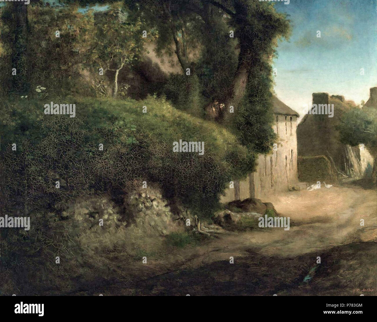 Millet JeanFrançois Millet's Family Home at Gruchy Stock Photo Alamy