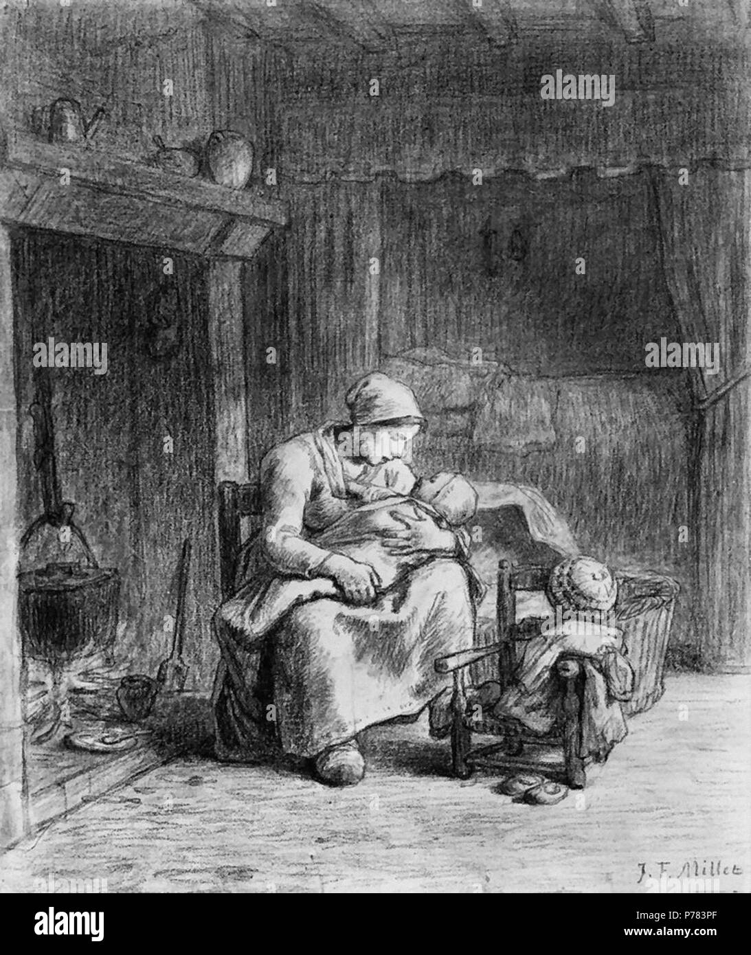 Jean francois millet Black and White Stock Photos & Images Alamy
