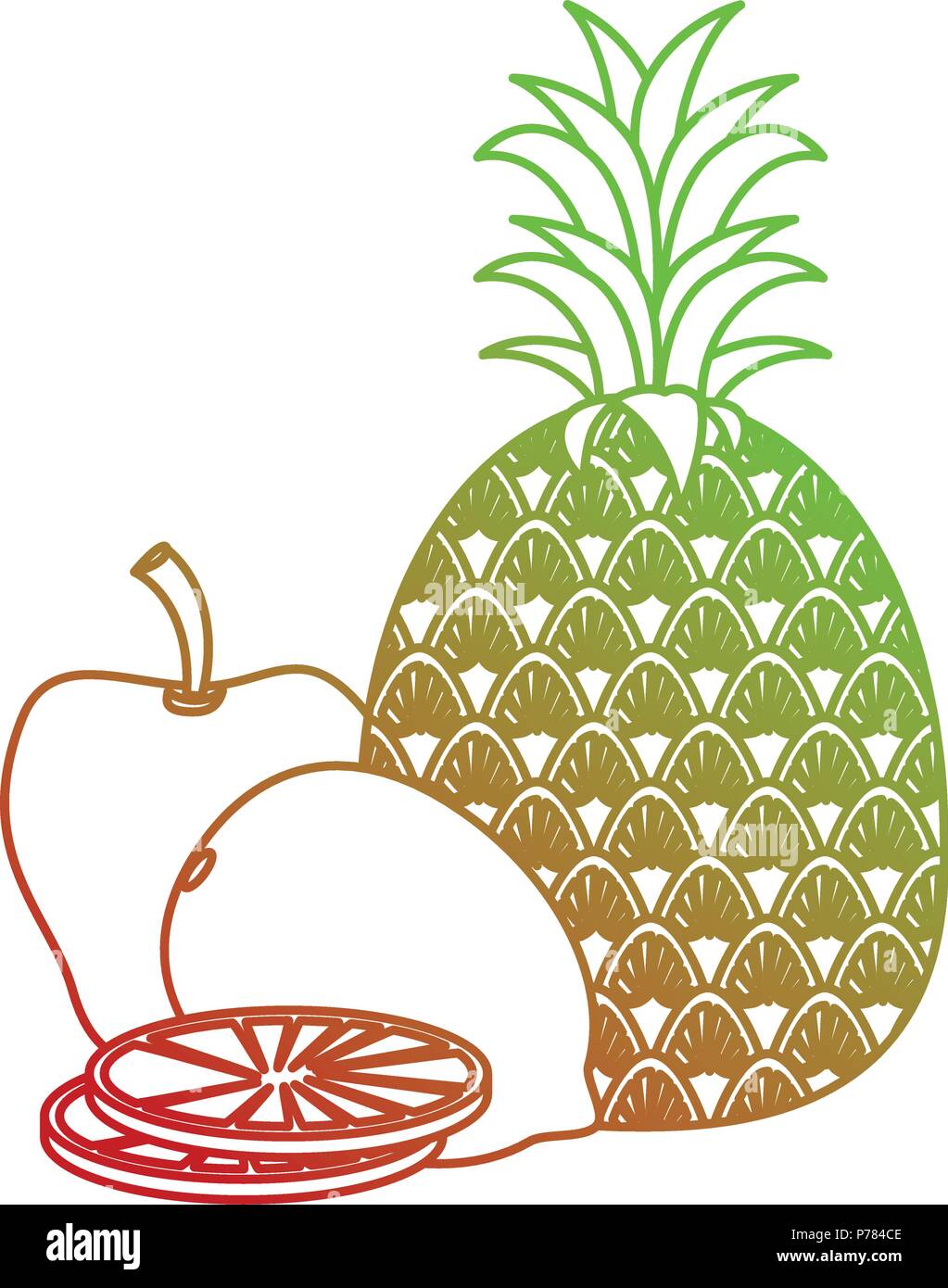 fresh and healthy fruits Stock Vector Image & Art - Alamy