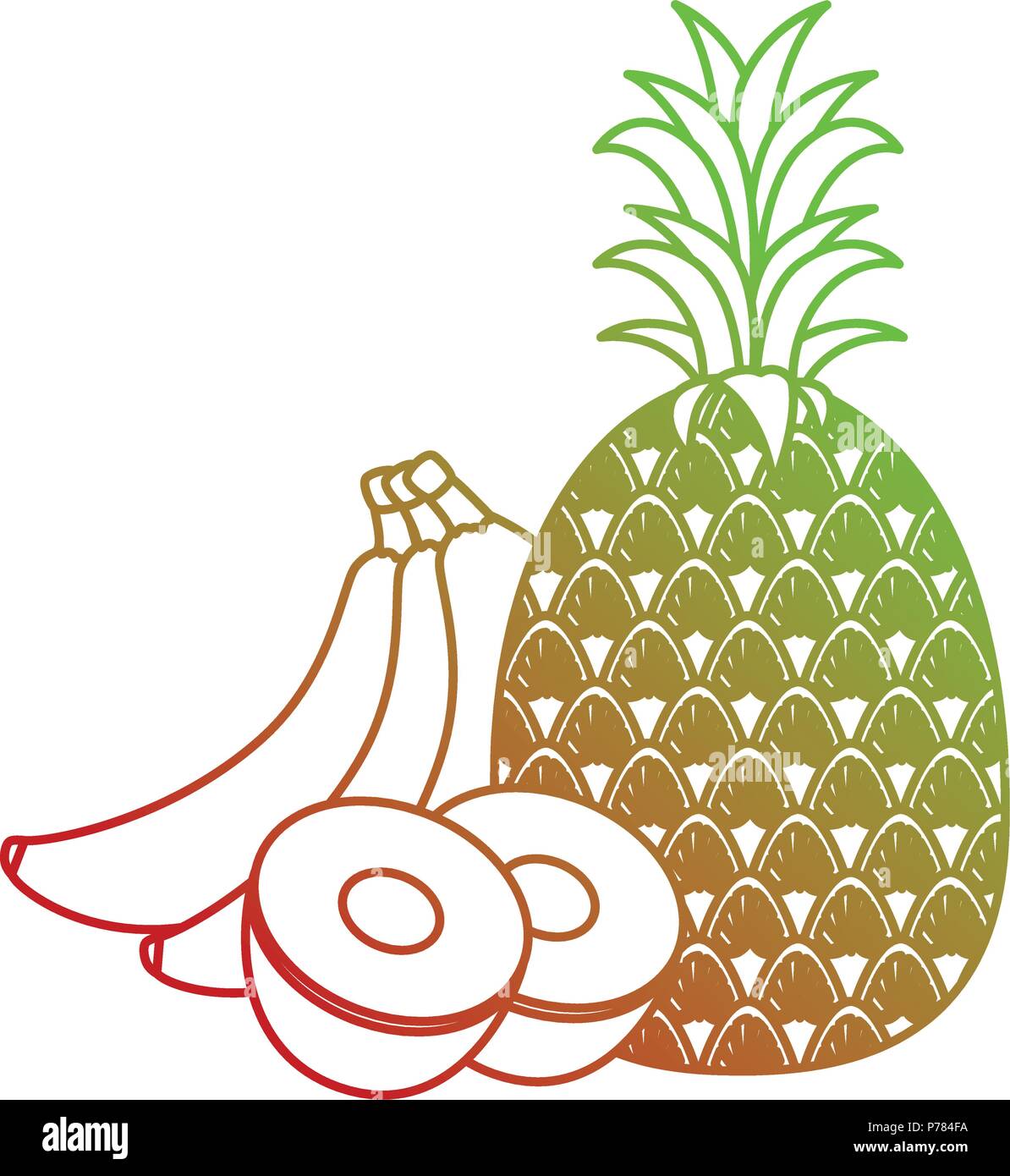 fresh and healthy fruits Stock Vector Image & Art - Alamy