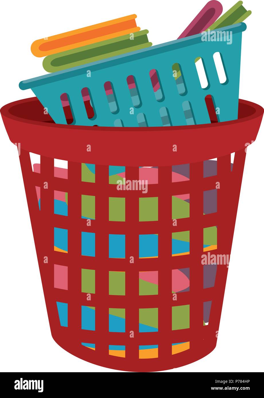 laundry service plastic bin Stock Vector Image & Art Alamy