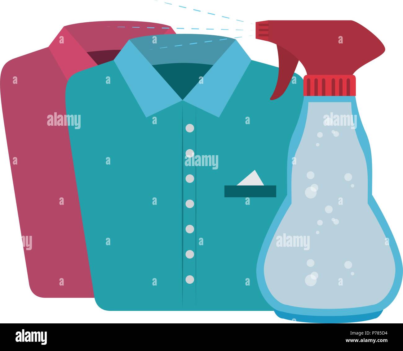 shirts and clothes laundry service Stock Vector Image & Art - Alamy