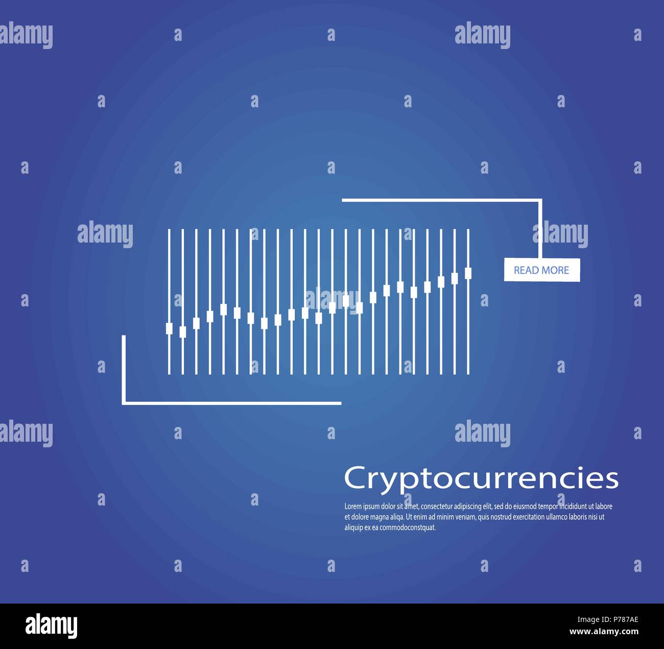 Graph of cryptocurrency. Graphics and analytics of cryptography. vector illustration Stock Vector